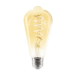 Foco ST21 LED Filamento 4.5 W, Luz Cálida Suave, Base E27, Atenuable