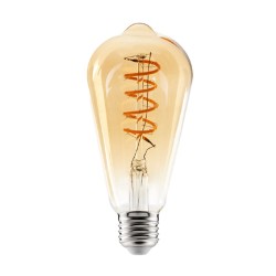 Foco ST21 LED Filamento 4.5 W, Luz Cálida Suave, Base E27, Atenuable