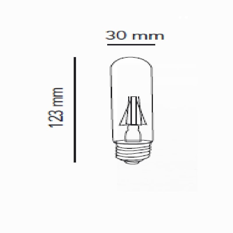 Foco T10 Vintage LED 4.5 W, Luz Cálida Suave, Base E27, Atenuable