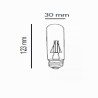 Foco T10 Vintage LED 4.5 W, Luz Cálida Suave, Base E27, Atenuable