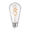Foco Vintage LED Inteligente ST64 WiFi 4.5 W, Luz RGB + Cálida, Base E27, Atenuable, Compatible con App móvil y Asistentes de vo