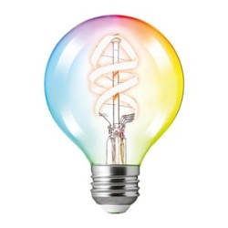 Foco Vintage LED Inteligente Globo G25 WiFi 4.5 W, Luz RGB + Cálida, Base E27, Atenuable, Compatible con App móvil y Asistentes 