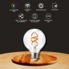 Foco Vintage LED Inteligente Globo G25 WiFi 4.5 W, Luz RGB + Cálida, Base E27, Atenuable, Compatible con App móvil y Asistentes 